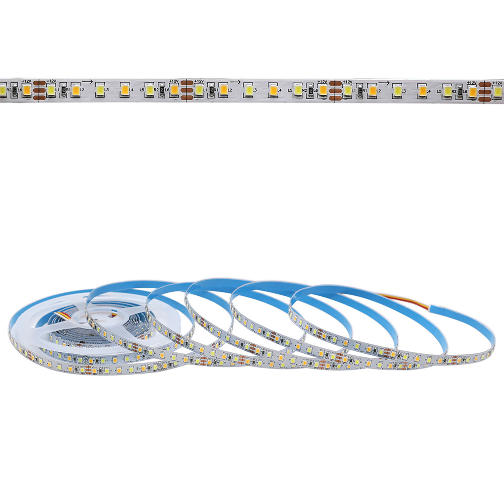 DC12V 2835SMD 600LEDs Flexible CCT LED Tape Light - Color Temperature Pure White+Warm White DC12V 2835SMD 600LEDs Flexible CCT LED Tape Light - Color Temperature Pure White+Warm White
